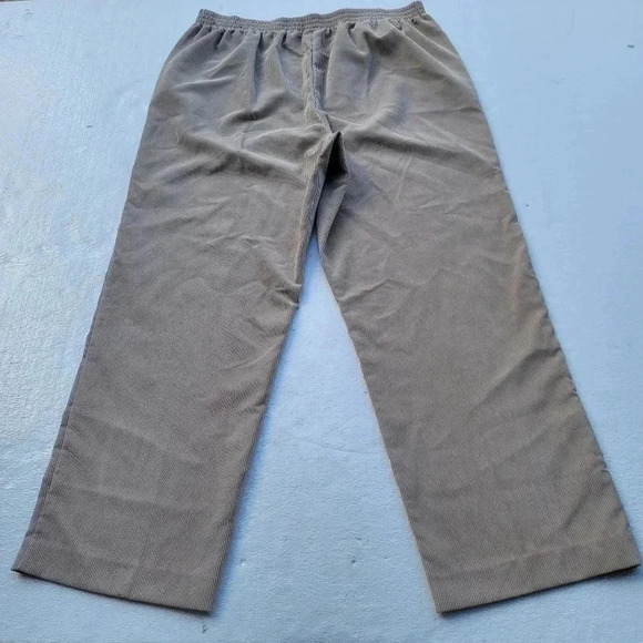 NWOT Alfred Dunner St Moritz Womens Pull On Beige Tan Corduroy Pants Sz 20 - Picture 6 of 11